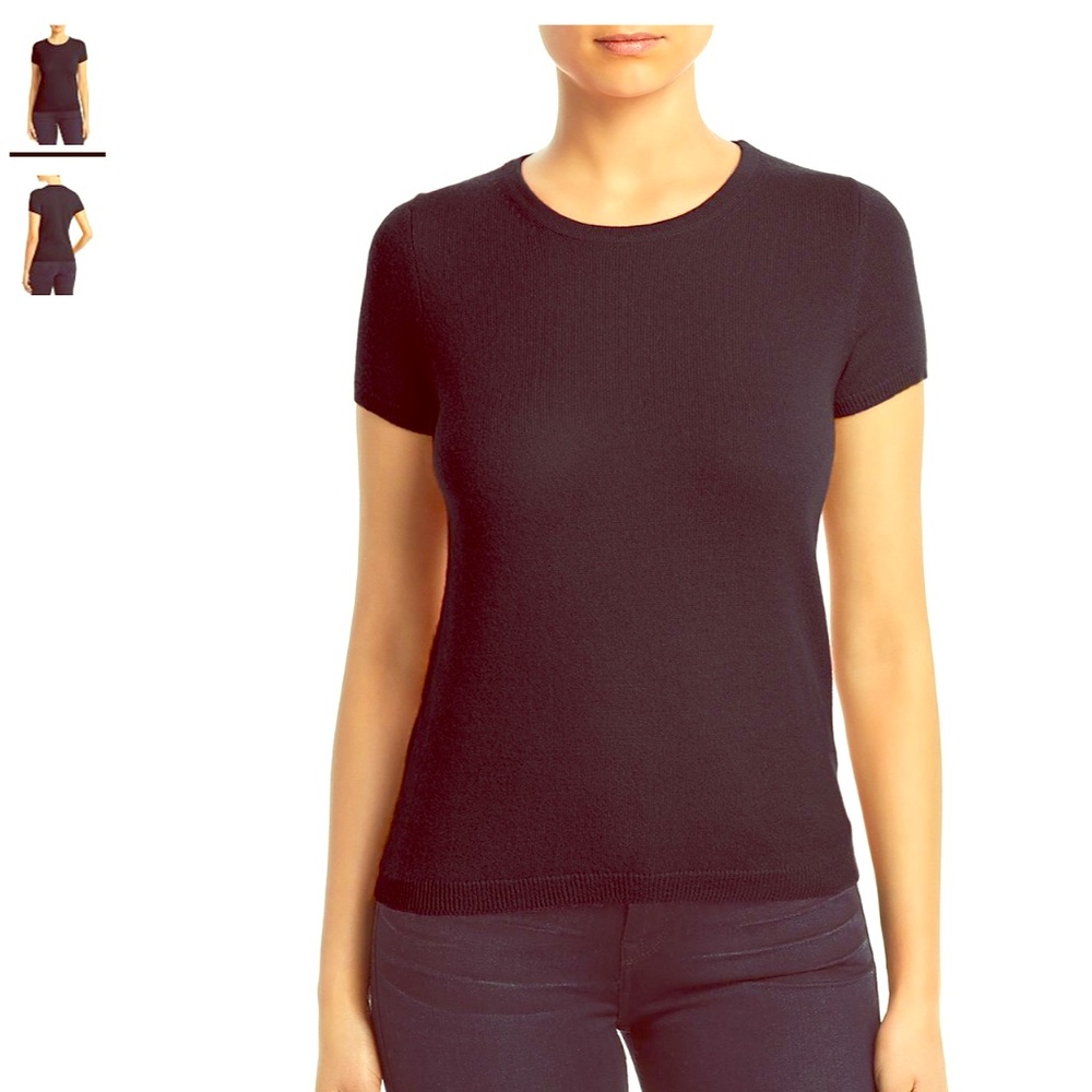 100% Cashmere tee, warm and luxurious